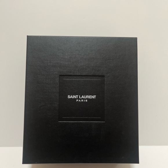 NIB SAINT LAURENT BLUE DENIM WEDGE ESPADRILLE SIZE 39 - Picture 10 of 11